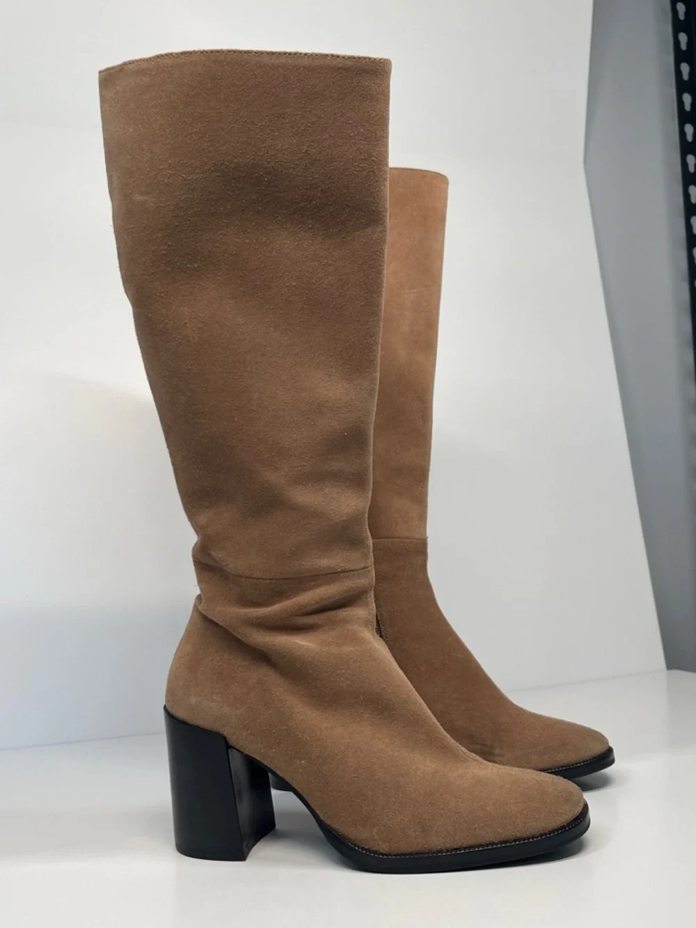 Over-the-Knee Suede Boots in Tan - Sleek Women's Fashion